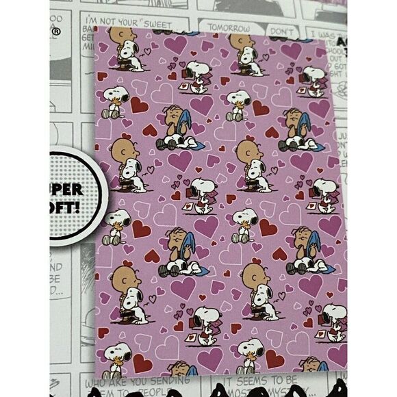 Peanuts Snoopy Charlie Brown Linus Pink Hearts Valentine’s Day Blanket 50 X 70” - Picture 4 of 16